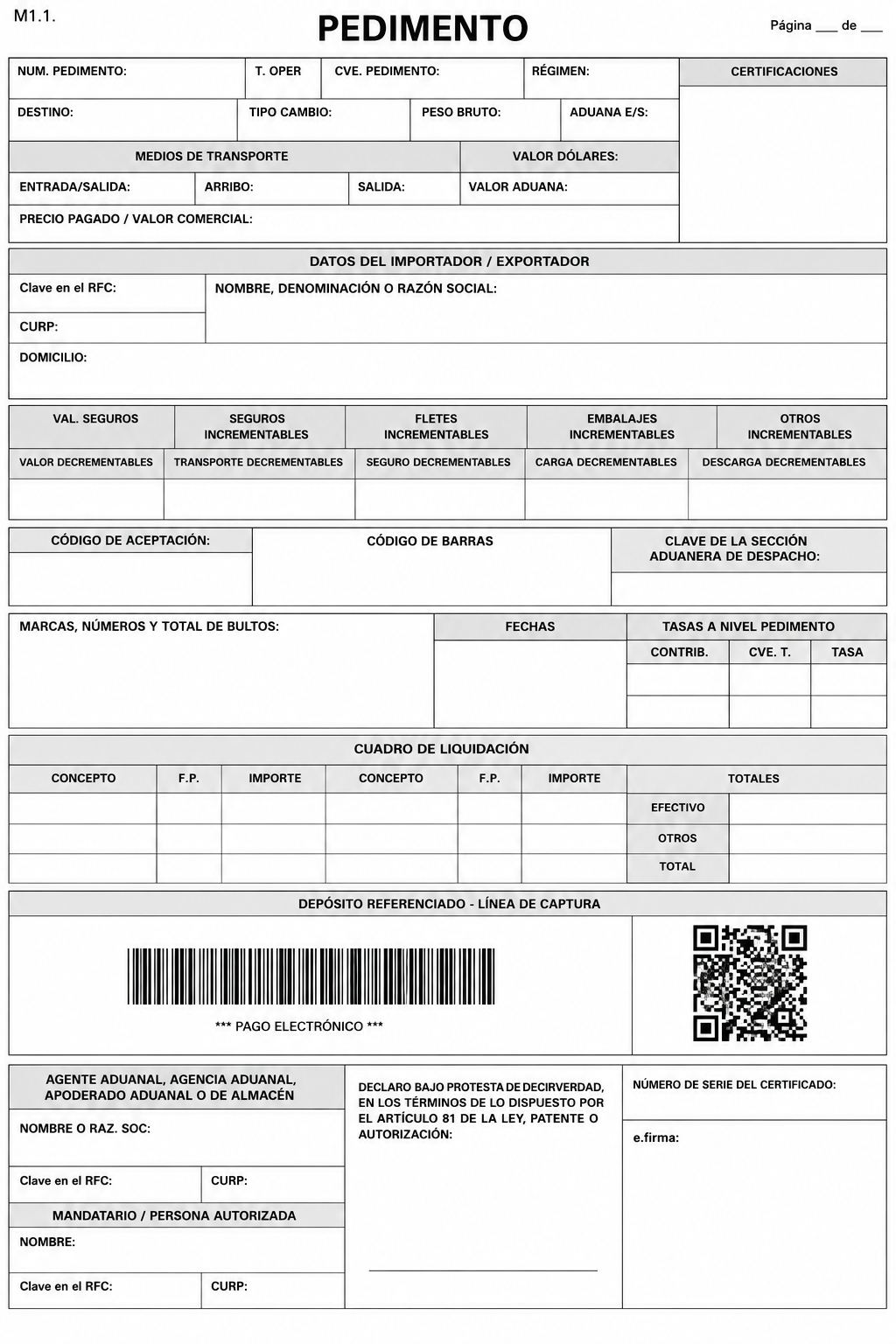 Curso sobre llenado de un pedimento aduanal mexicano y su relación con el Anexo 22
